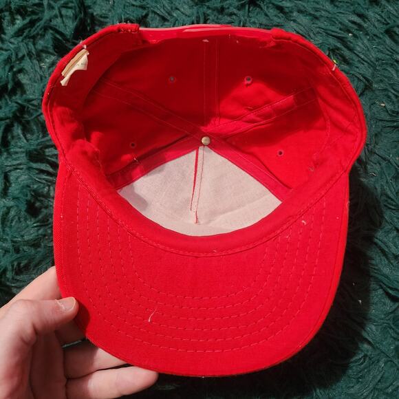 Vintage Budweiser Cardinal Louisville Slugger Red Snapback Hat One Size Fits All - Picture 6 of 8